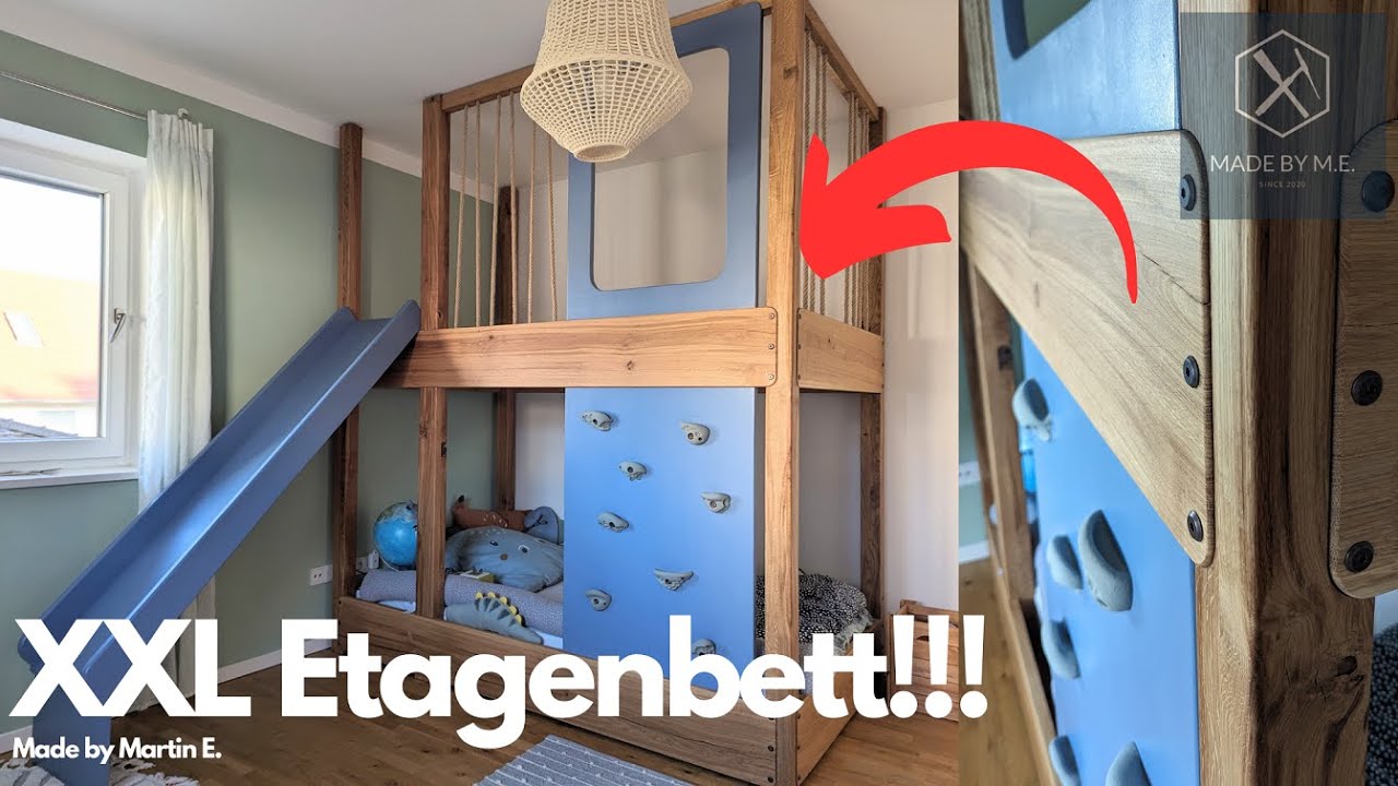 XXL Kinderbett mit Rutsche Kletterwand und zwei Etagen !!!  Etagenbett Teil 2