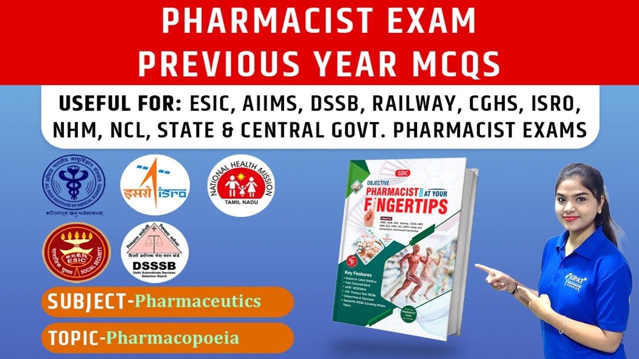 INTRODUCTION OF PHARMACOPOEIA | Pharmacist Previous Year Questions #pharmacist #esic_pharmacist