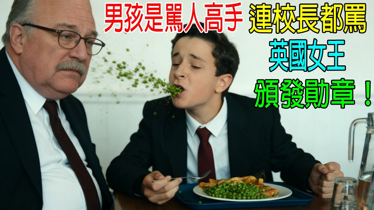 男孩是駡人高手，連校長都罵，英國女王給他授予勳章！