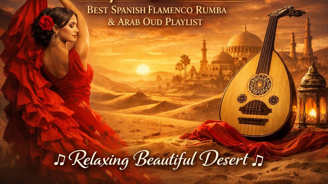 Desert Magic: Best Spanish Flamenco Rumba & Arab Oud Playlist 🎶Relaxing Beautiful Desert reverb