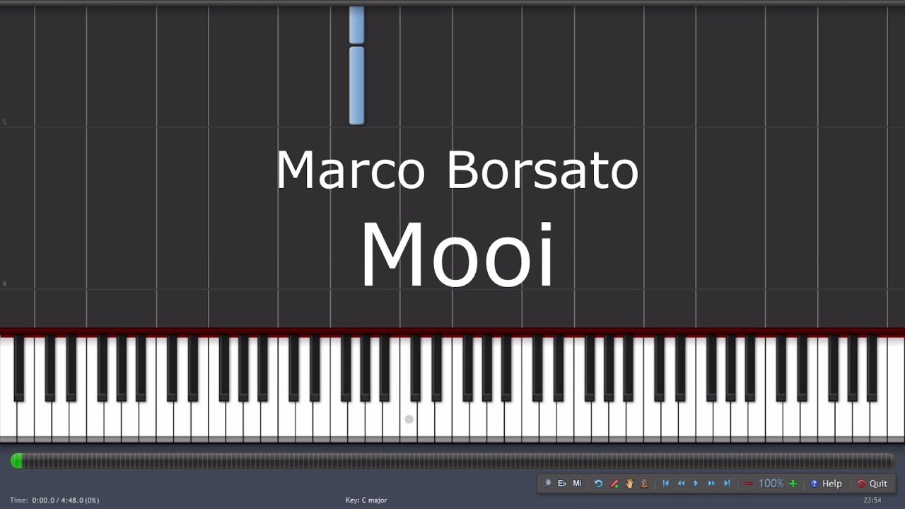 Marco Borsato - Mooi - Piano Tutorial Synthesia