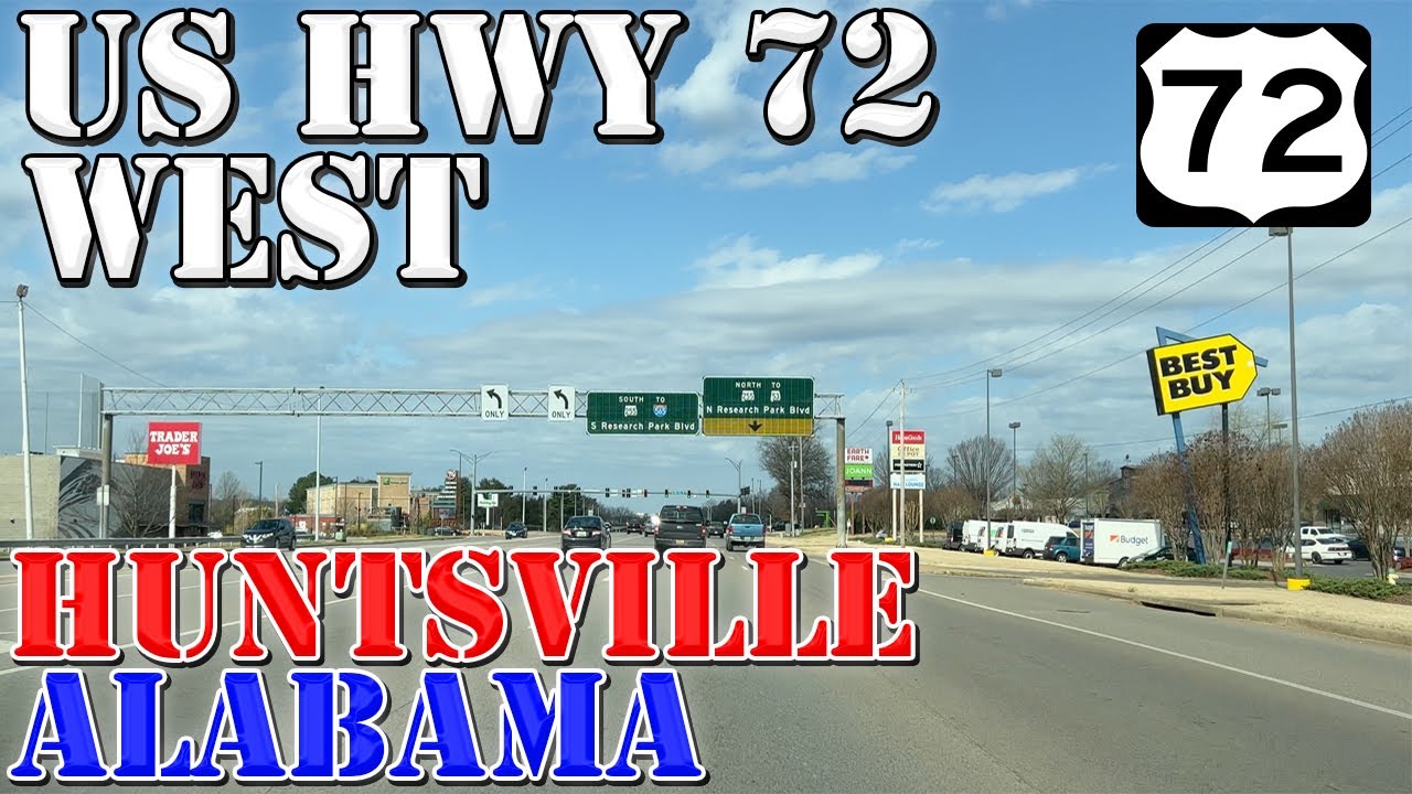 US 72 West - Huntsville to Athens - Alabama - 4K Highway Drive