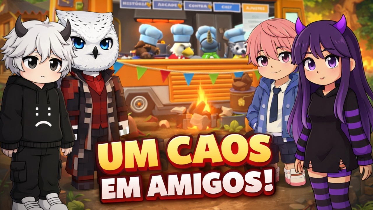 OVERCOOKED: Quatro amigos, uma cozinha e caos | Ft. Tiranous, Rik e Bruno
