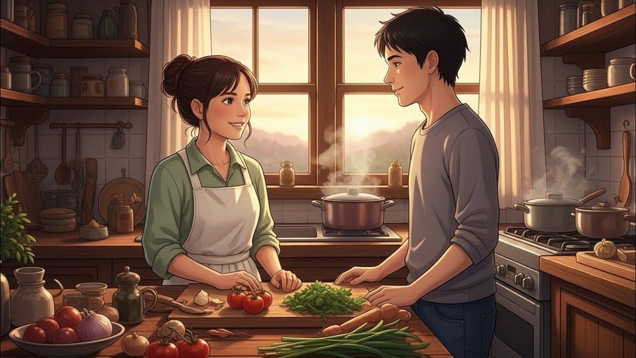 An Evening Spent Cooking a Simple Meal Together | Studio Ghibli Inspired Slow Life