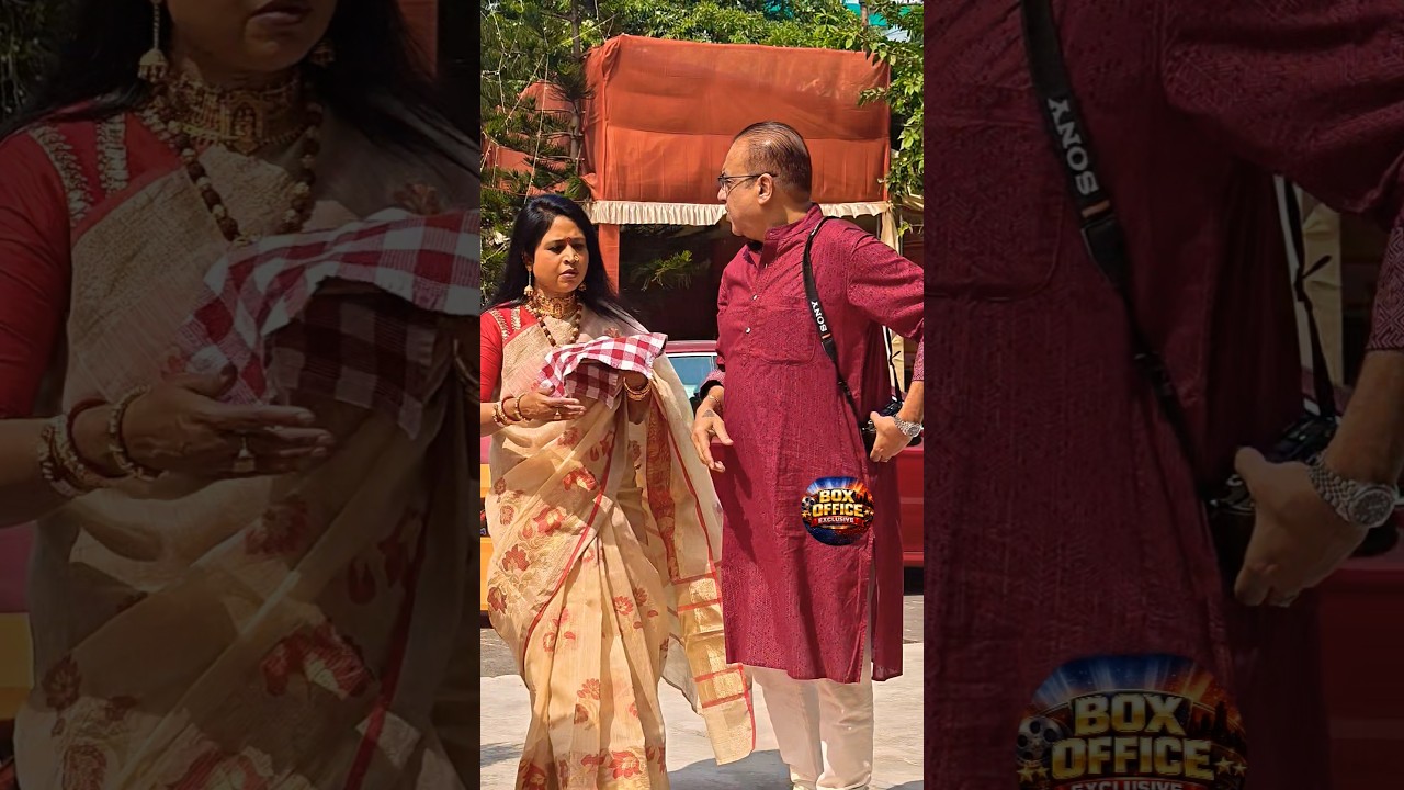 Arindam Shil with his wife to play Siddur #arindom #durgapuja #kolkata #shidurkhella #pujovibes #bob