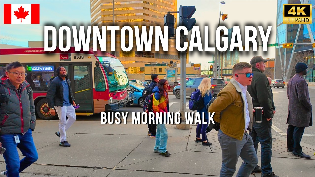 Downtown Calgary Wakes Up 🇨🇦 | Morning Rush Hour 4K City Walk