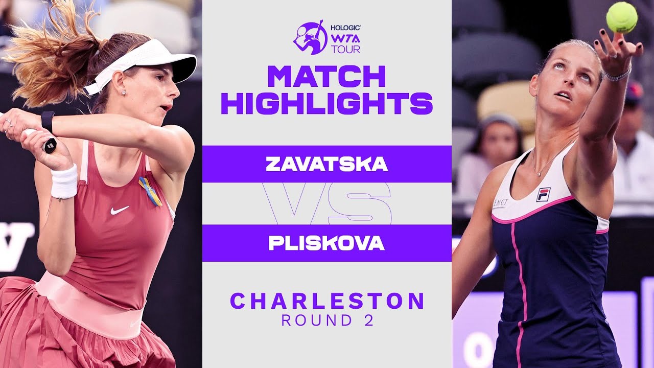 Katarina Zavatska vs. Karolina Pliskova | 2022 Charleston Round 2 | WTA Match Highlights