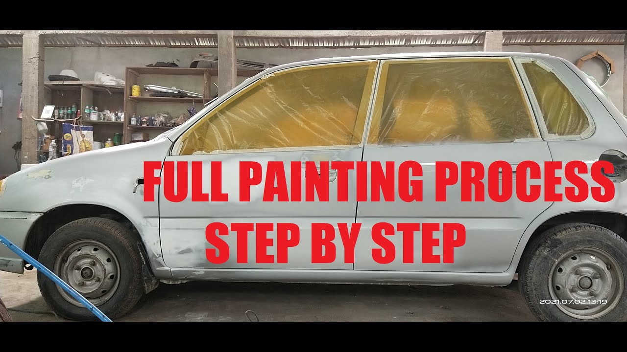 full painting process step by step / maruti suzuki zen