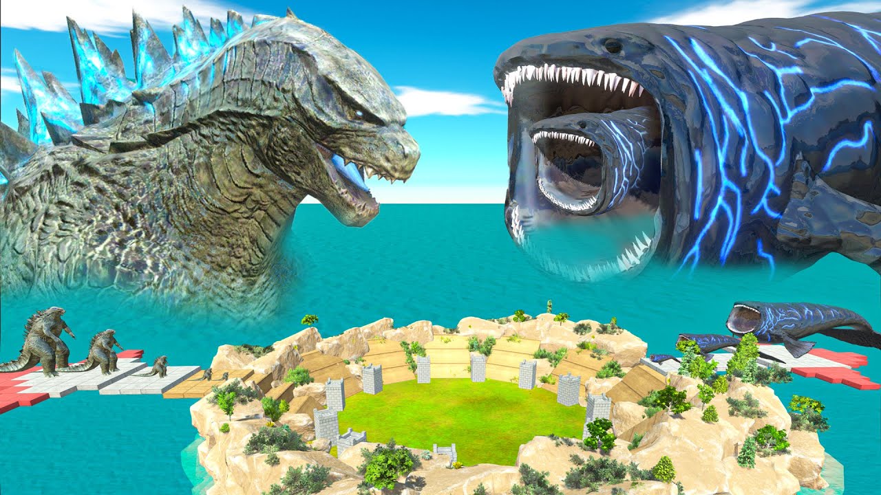 King of the Monster War - Growing Godzilla 2014 VS Bloop, Size Comparison Godzilla | ARBS