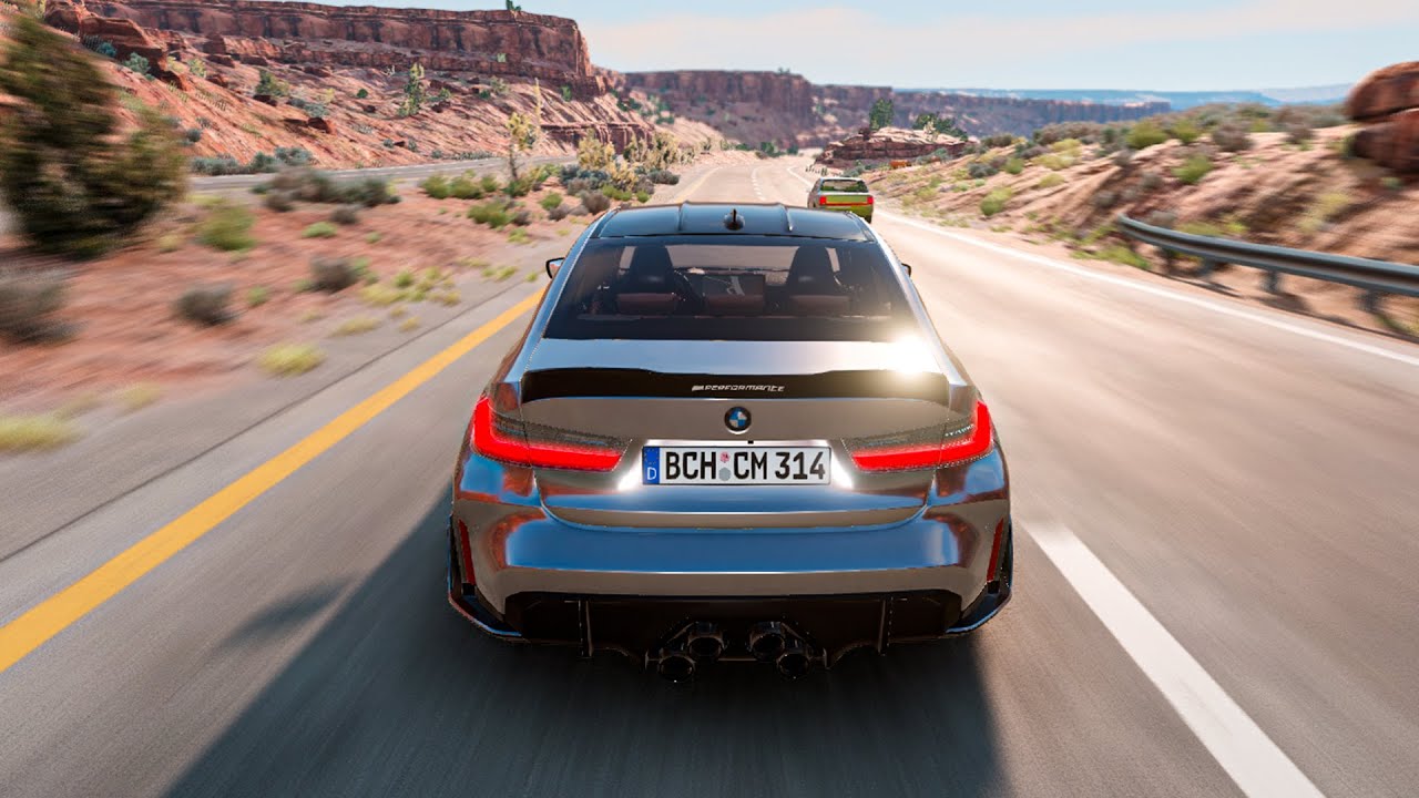 CRAZY CRASHES and DANGEROUS DRIVING on BMW M3 - BeamNG.Drive