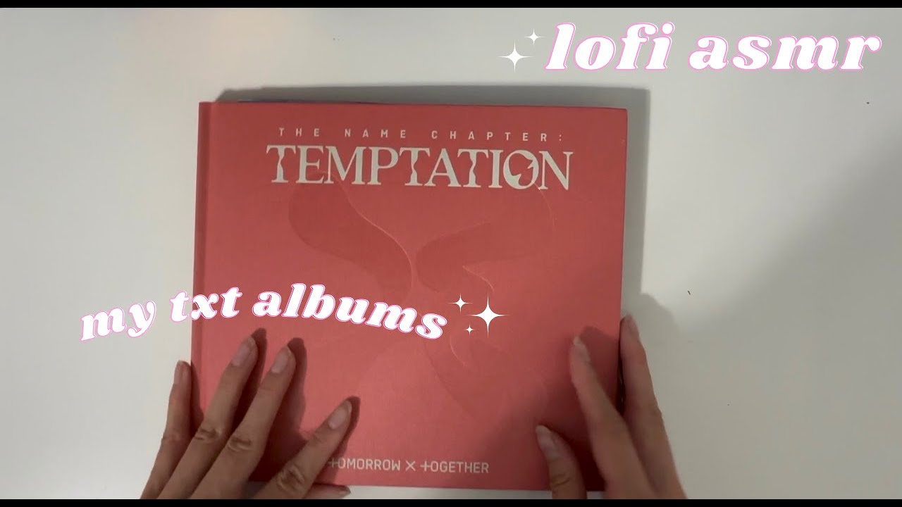 asmr flipping through my txt albums 💿📸 | no talking, relaxing sounds