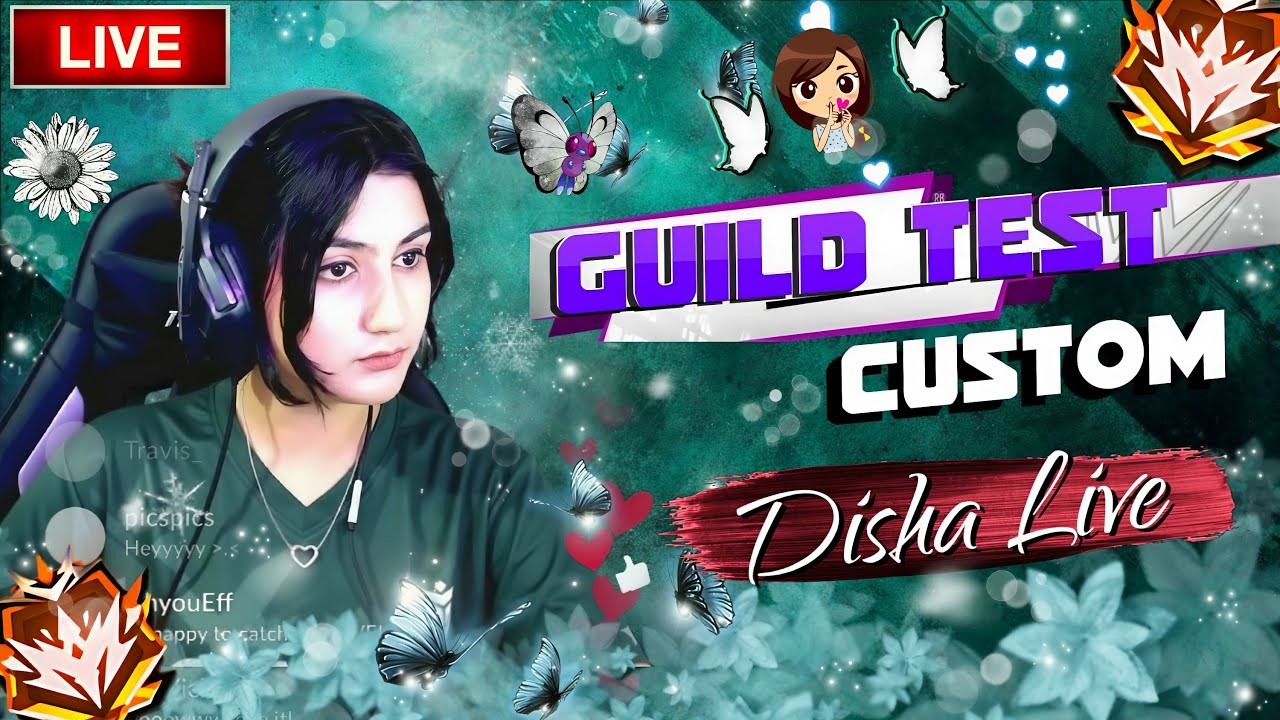 FREE FIRE GUILD TEST LIVE || Free Fire Girl Live Stream || FF Live #guildtest #freefirelive