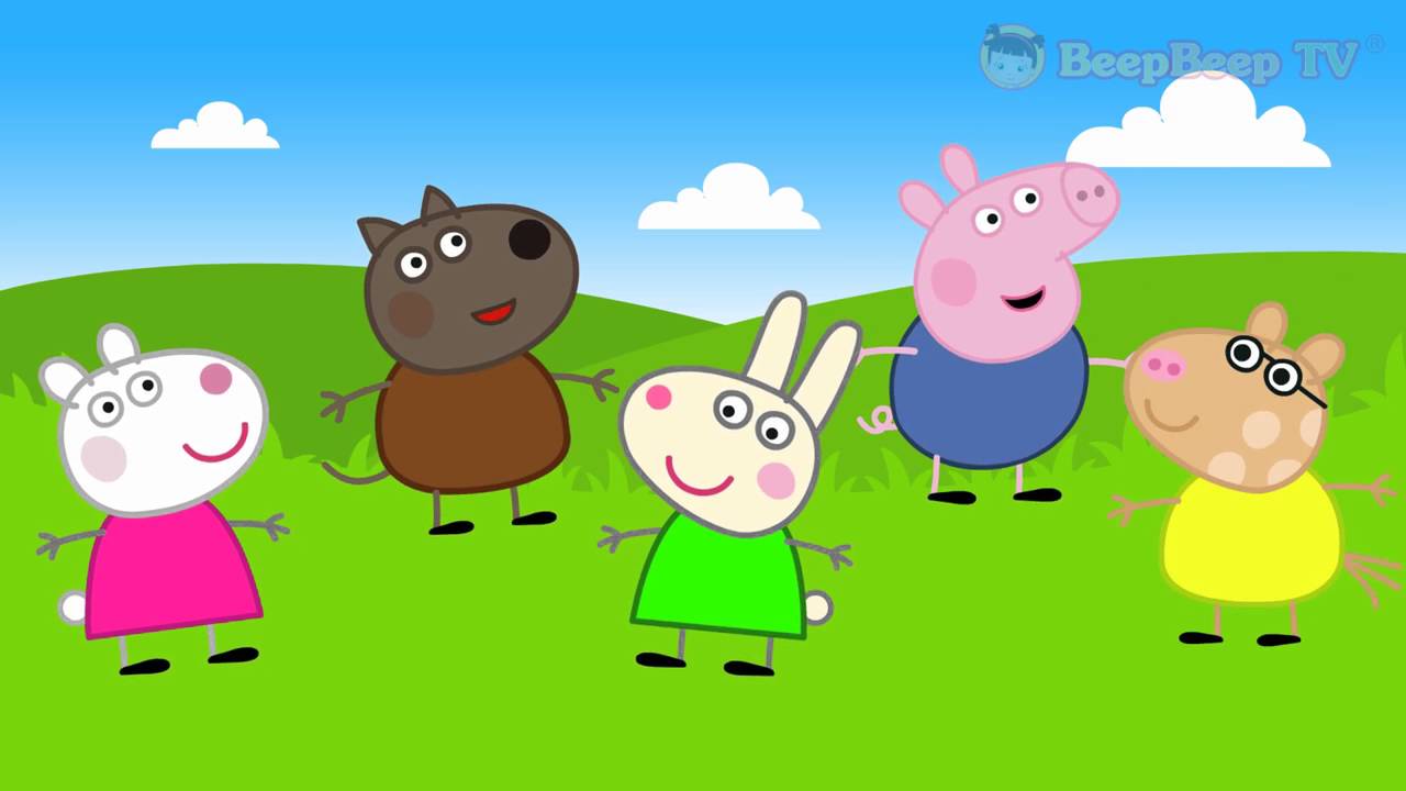 Peppa Pig Espa&ntilde;ol on the Train ! Finger Family Song & Nursery Rhymes for Kids