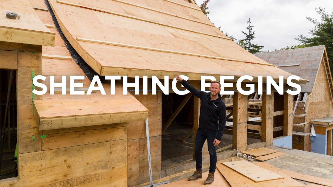 Sheathing the swooping roof