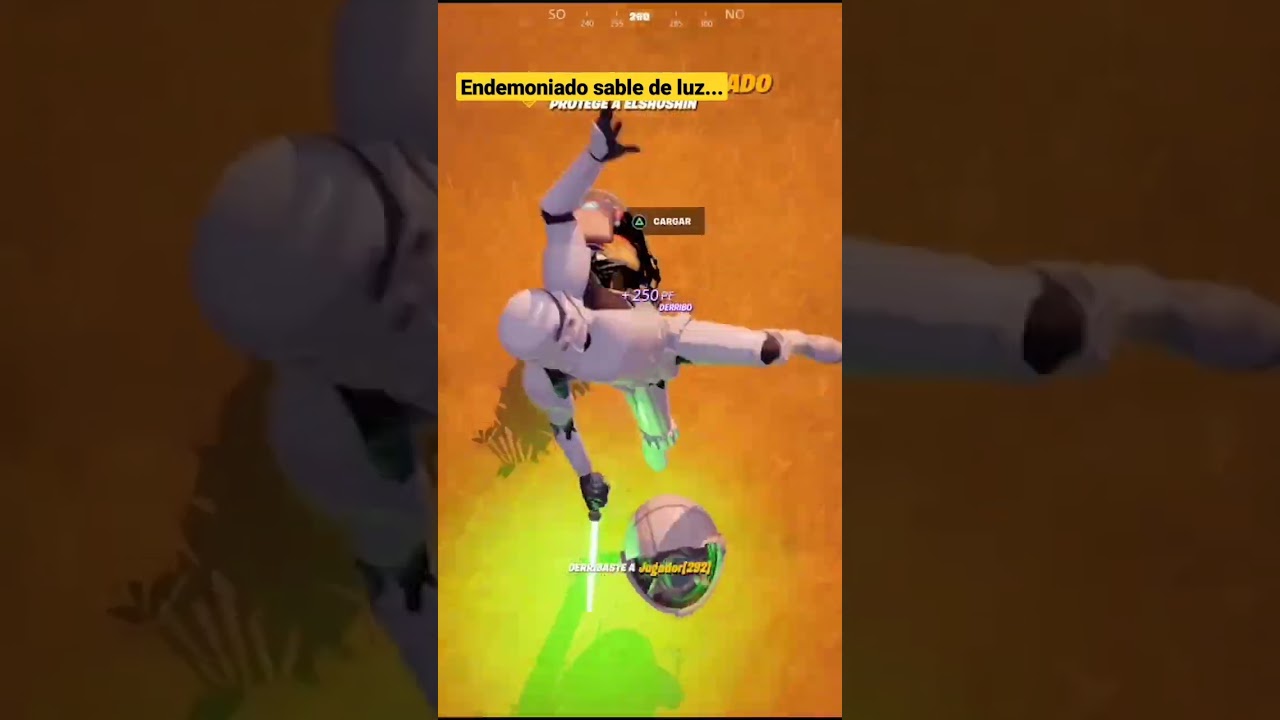 El sable de luz ten&iacute;a un rango de alcance muy corto #Fortnite #StreamingsdelHambre