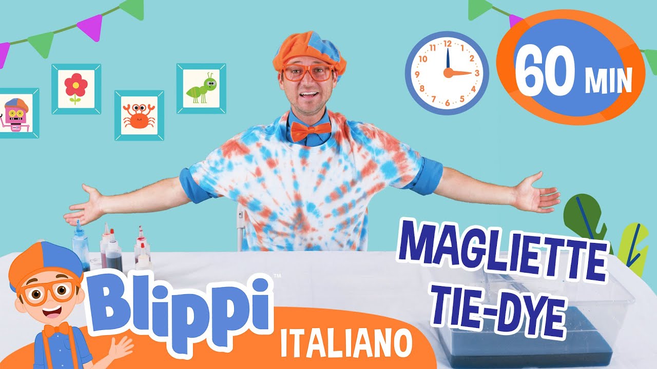 Blippi crea magliette tie-dye| Blippi in Italiano | Video educativi per bambini