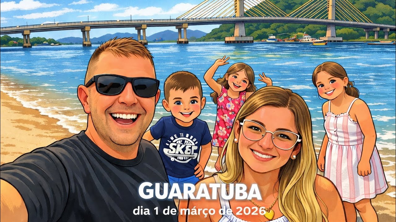 Ponte de Guaratuba 01/03/2026  #guaratuba #crianças #viagem #praia #viagemcomcrianca #familia 