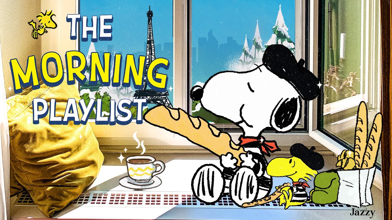 Paris Morning Jazz with Snoopy 🌞🗼| Cozy Café Playlist for a Peaceful Winter by Jazzy