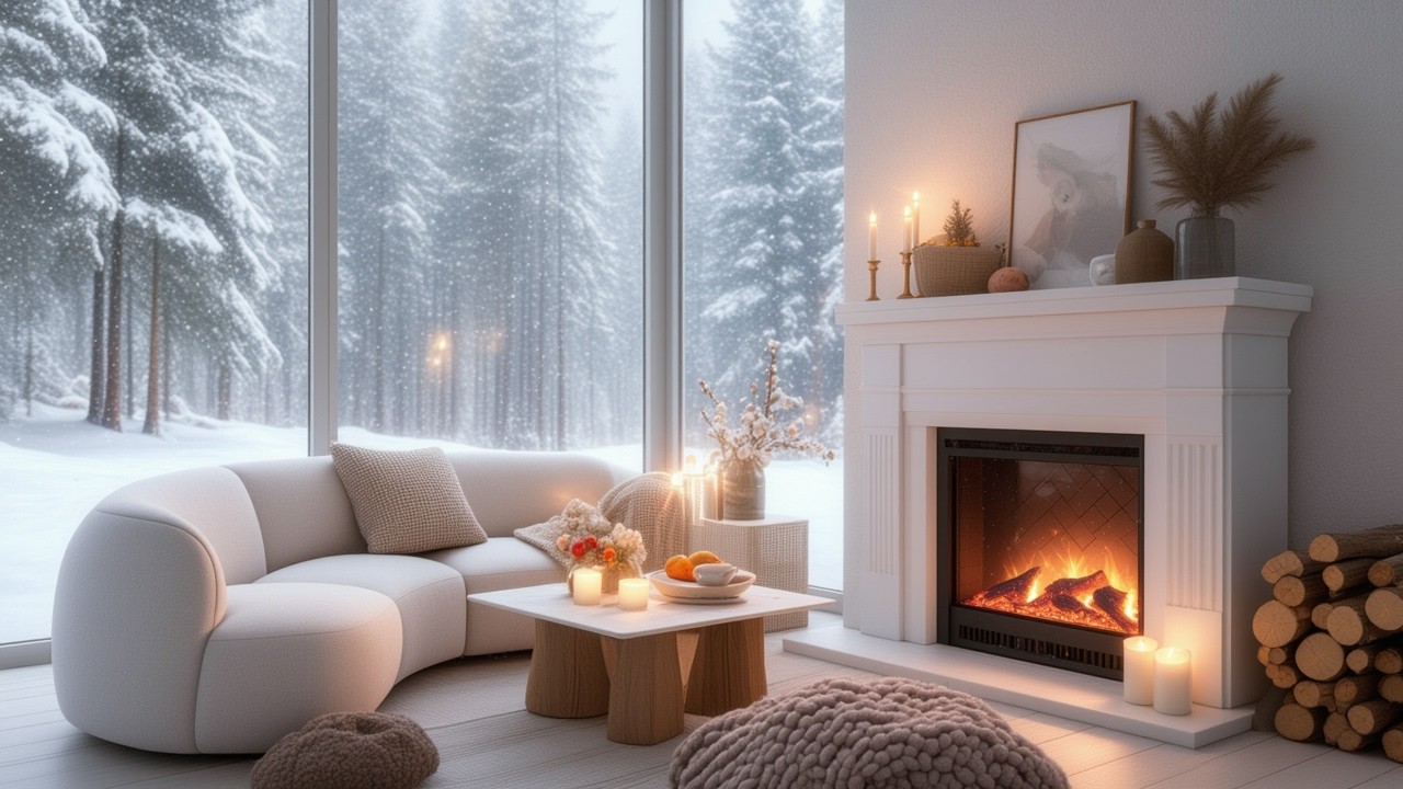 Snowy Evening Jazz Café ☕🔥 Relaxing Winter Focus & Study | 12 Hours Jazz Chill Mix