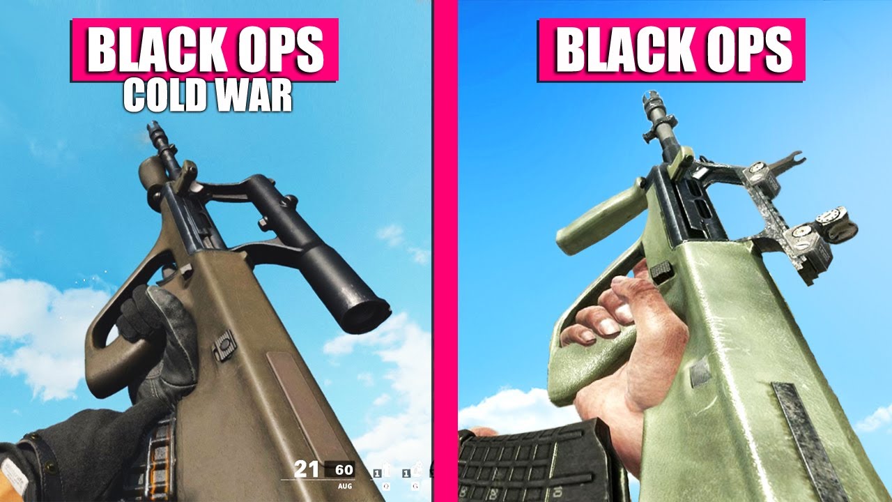 Call of Duty Black Ops Cold War vs Black Ops 1 - Weapons Comparison