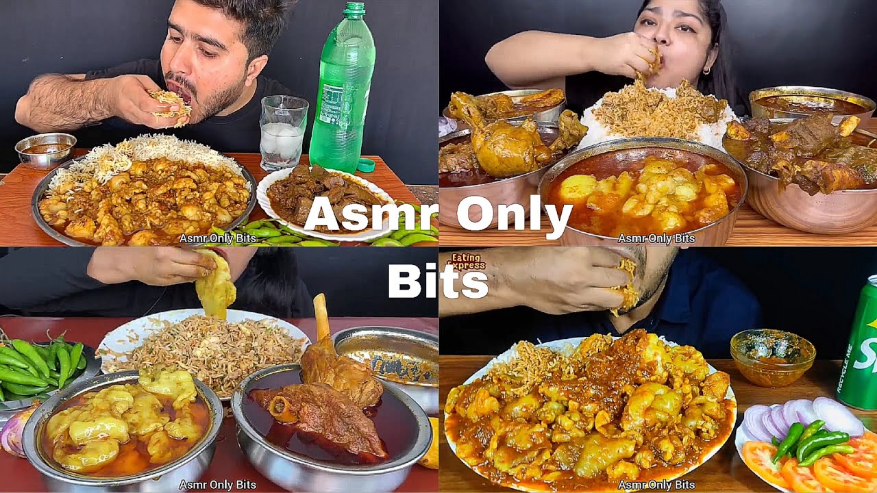 ASMR Spicy Fat Curry Compilation//Compilation///no talking///Bites only////asmr Mukbang//asmr food