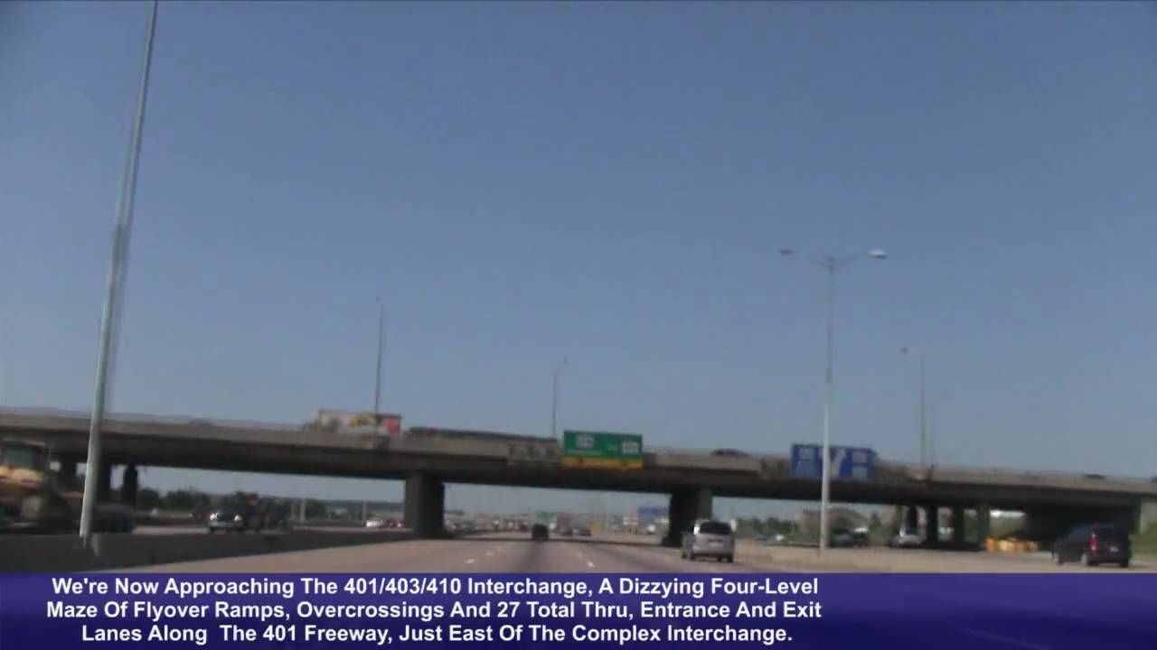 Ontario Provincial Hwy 401 West, Toronto Metro West, Exit 357 - Exit 336