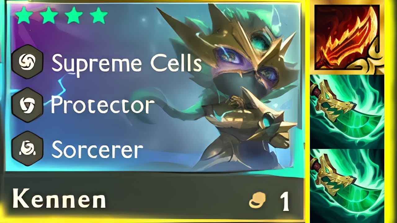 How Broken is Radiant Guinsoo Kennen ⭐⭐⭐⭐ 4 Star | 6 Sorcerer 6 Protector | TFT SET 15