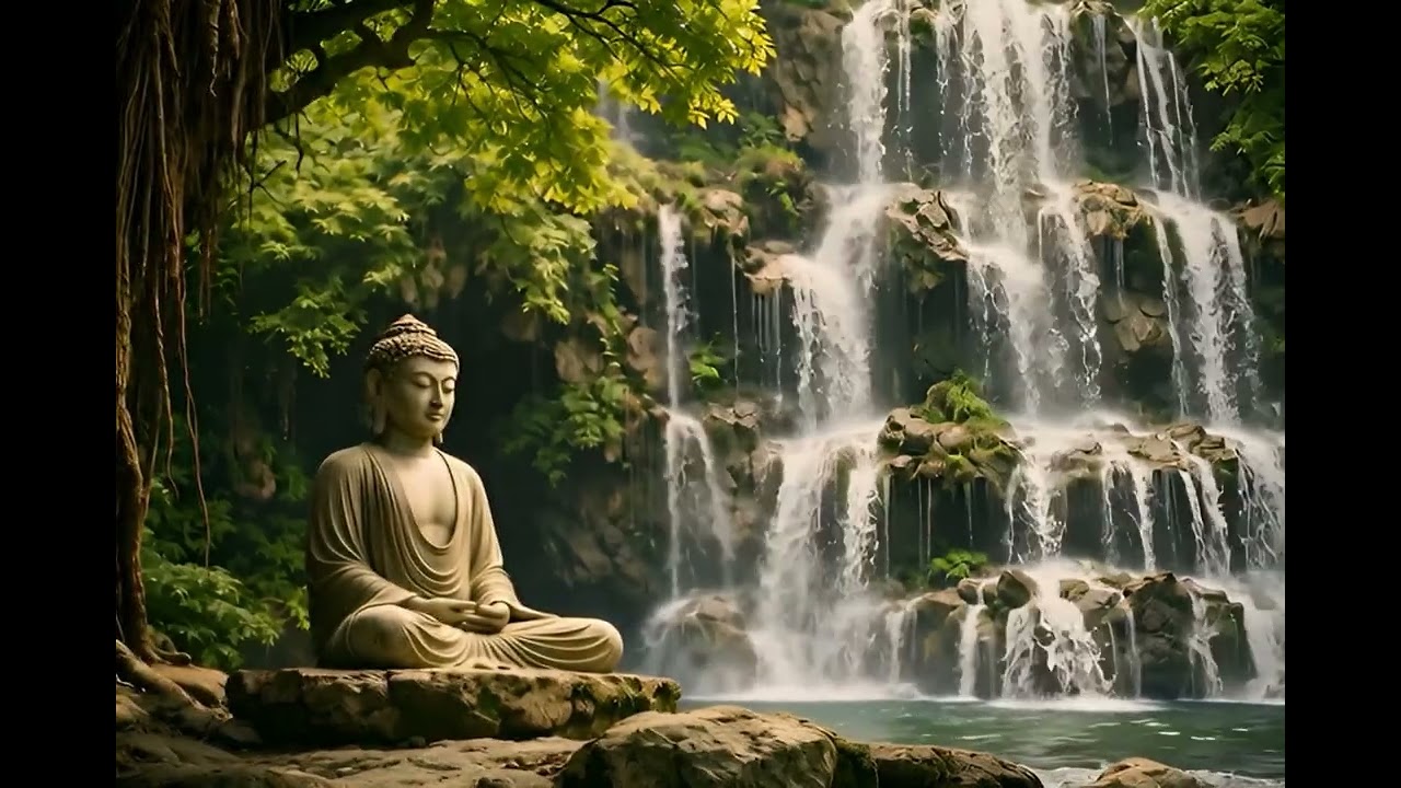 Buddha by the Waterfall | 269 Hz Deep Healing Frequency | 33:33 Minutes of Inner Peace
