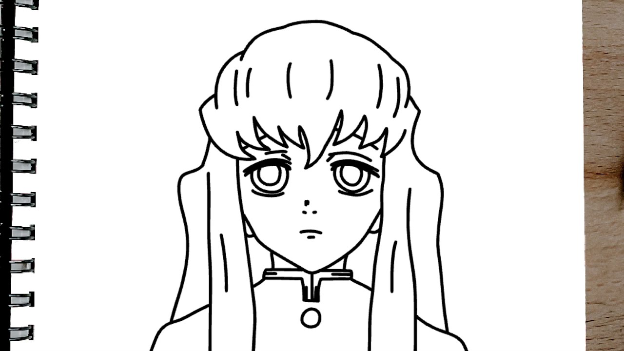 Como dibujar a MUICHIRO TOKITO PASO A PASO el Pilar de la Niebla - Kimetsu no Yaiba