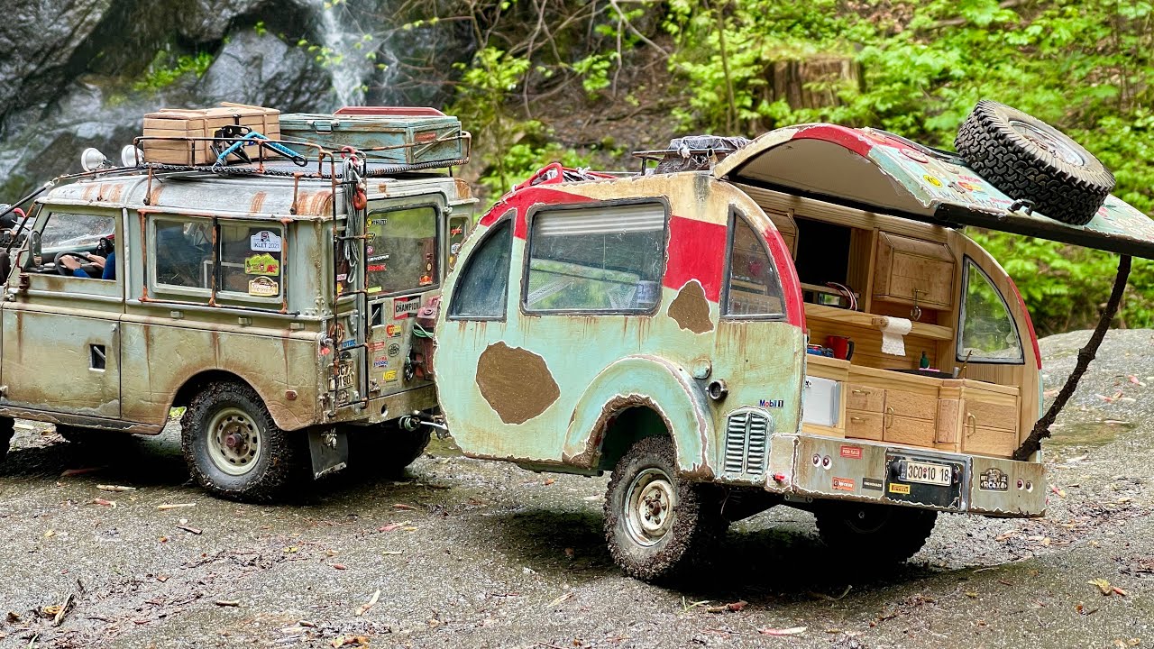 Cool CARAVAN RC expedition car | RC Off road 4x4 | RC Adventure Trophy Traxxas