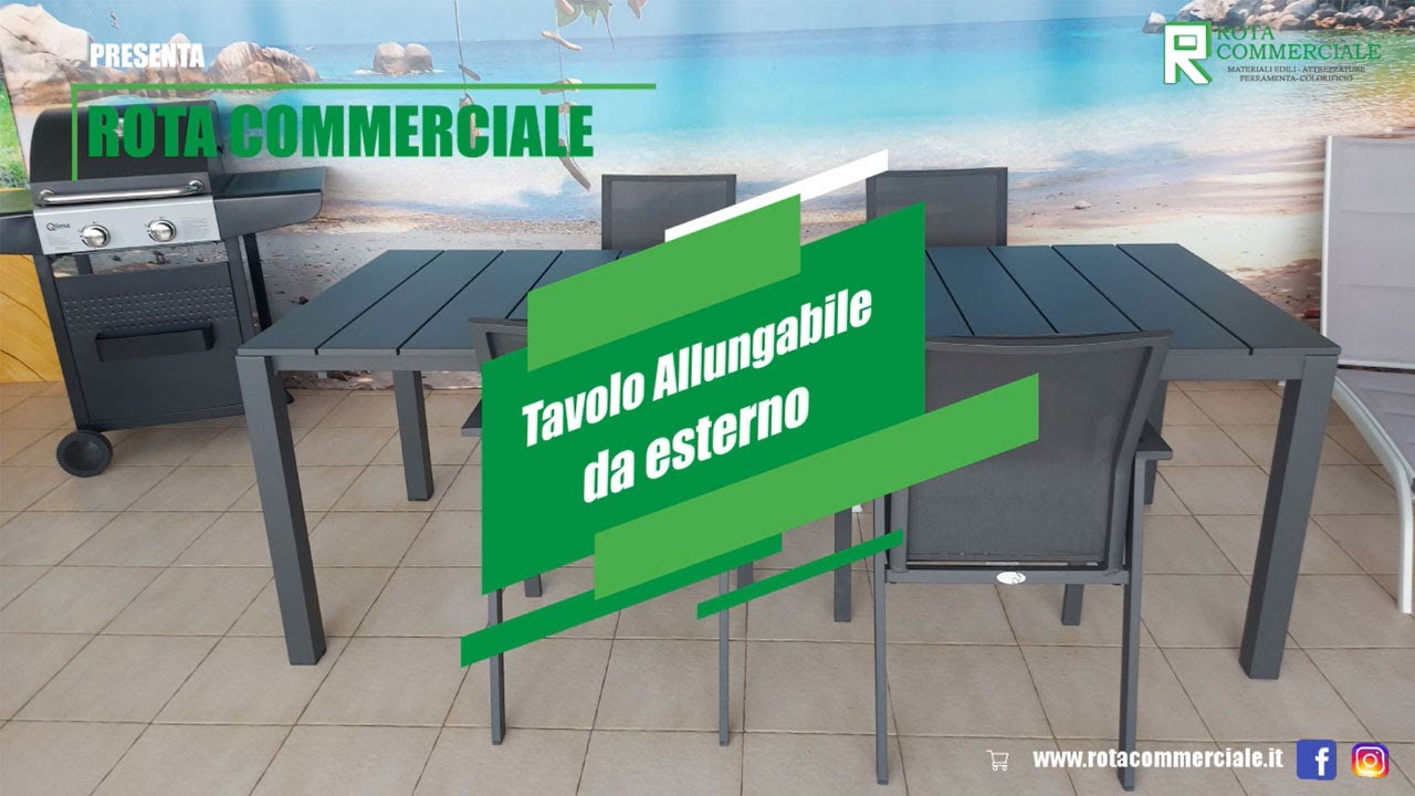 Tavolo da giardino in alluminio allungabile