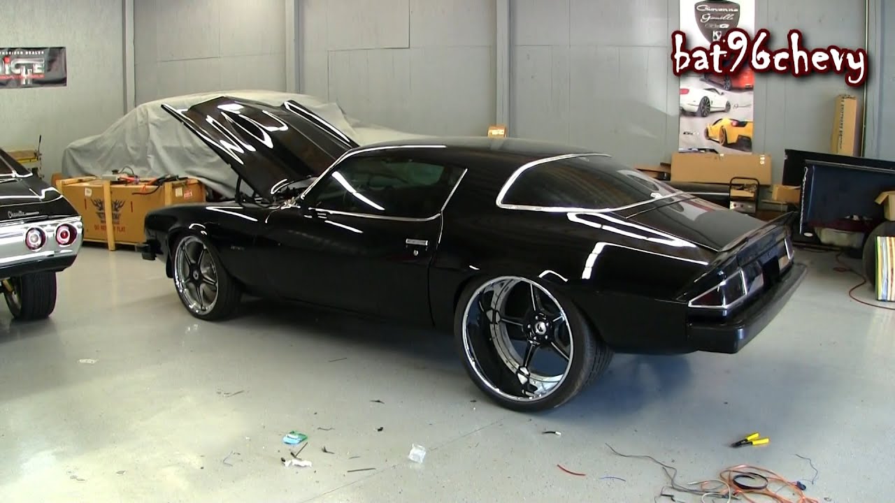 ULTIMATE AUDIO: BLACK 1976 Camaro on 22