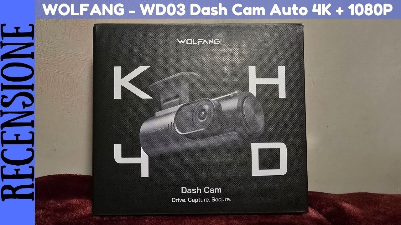 RECENSIONE E INSTALLAZIONE - Wolfgang WD03 Dash Cam Auto 4K+1080P 170° Grandangolo, G-Sensor e WDR 🚗