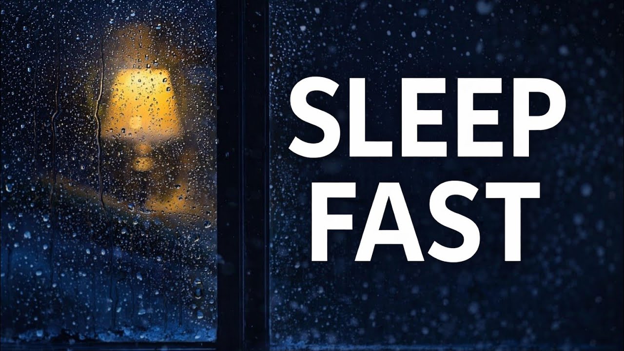 Fall Asleep in 5 Minutes – Heavy Rain on Window (Black Screen, 3 Hours)