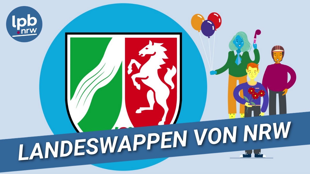 Das Landeswappen von Nordrhein-Westfalen