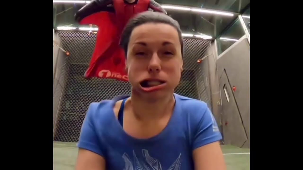 Girl Sitting in Windtunnel