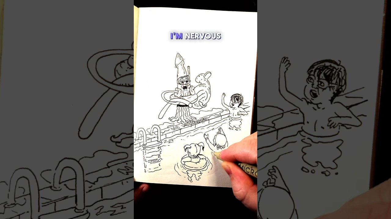 Drawing Request: Squid afraid of the water #animation  #cartoon  #art #drawing #illustration