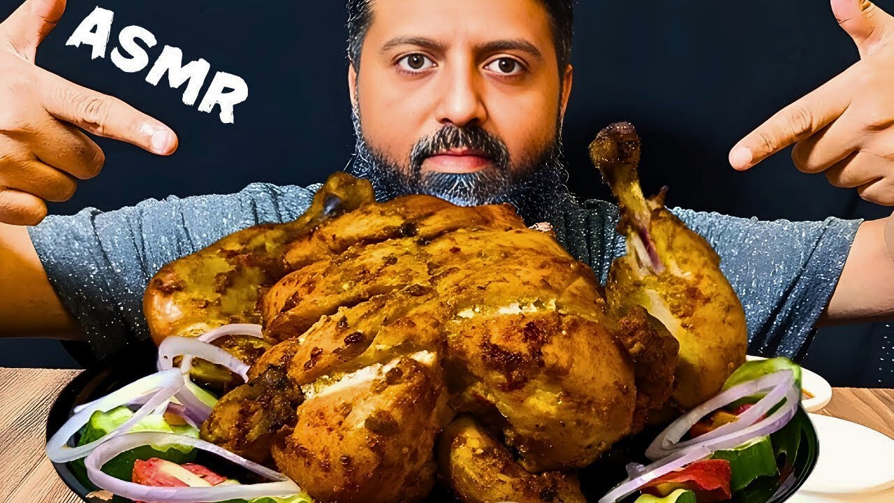 ASMR WHOLE ROTISSERIE CHICKEN MUKBANG (No Talking) SAVAGE EATING SOUNDS