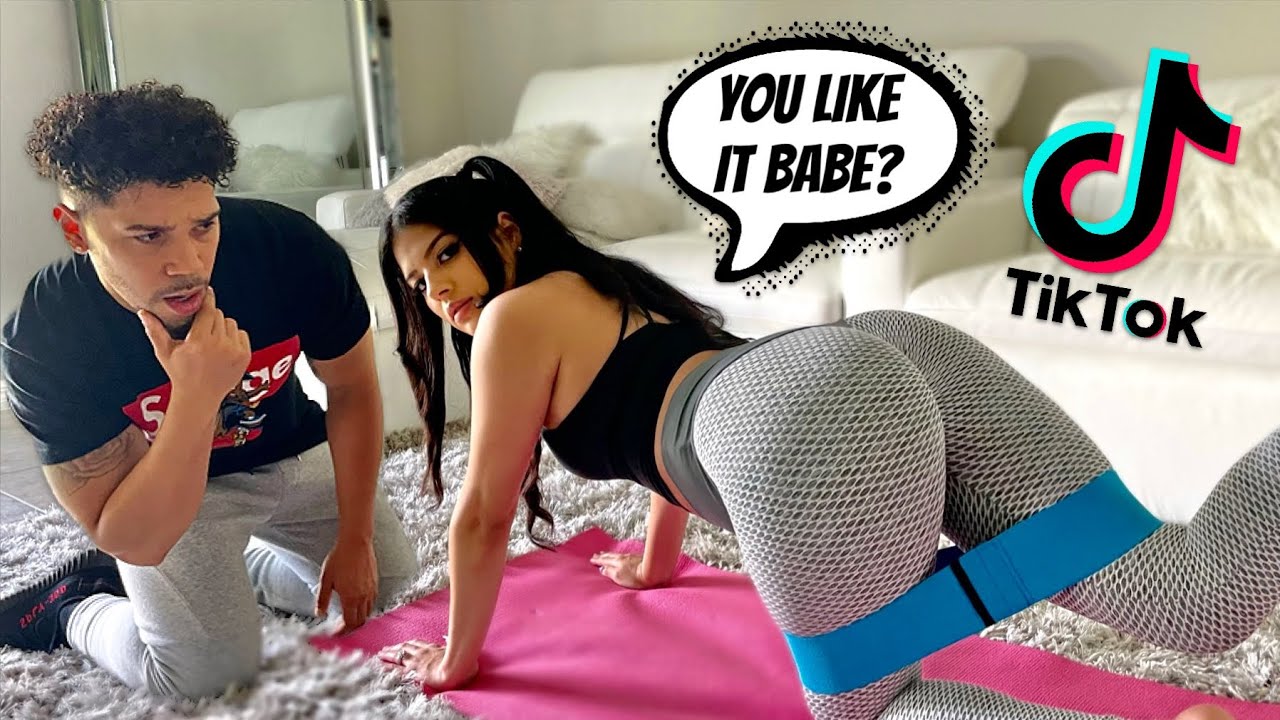 WORKING OUT WHILE WEARING FAMOUS BUT-LIFTING LEGGINGS!! **TO SEE HOW MY HUSBAND REACTS!!**