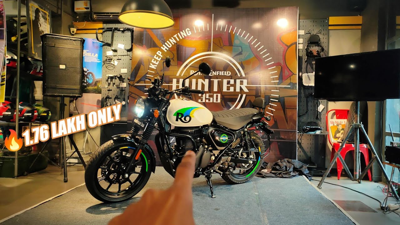 ALL NEW 2025 ROYAL ENFIELD HUNTER 350 RIO WHITE⚪DETAILED REVIEW🔥| FEATURE , D.P , EMI ,& ALL DETAIL🔥