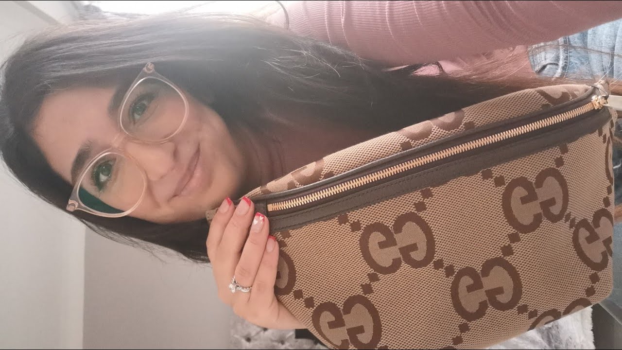 Gucci jumbo belt bag review, first thoughts & what fits. Unboxing & Louis vuitton bum bag comparison
