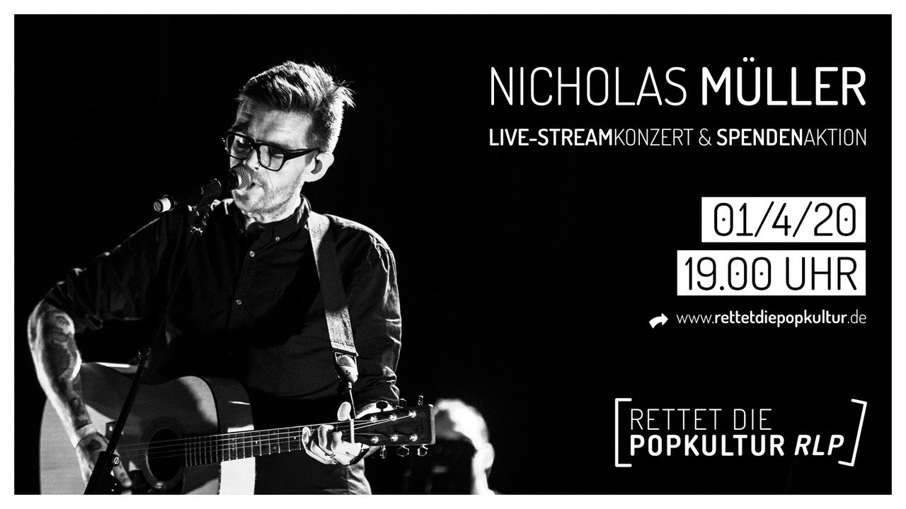 Nicholas Müller (Jupiter Jones) • Rettet die Popkultur RLP • Spendenaktion & Live-Stream Konzert