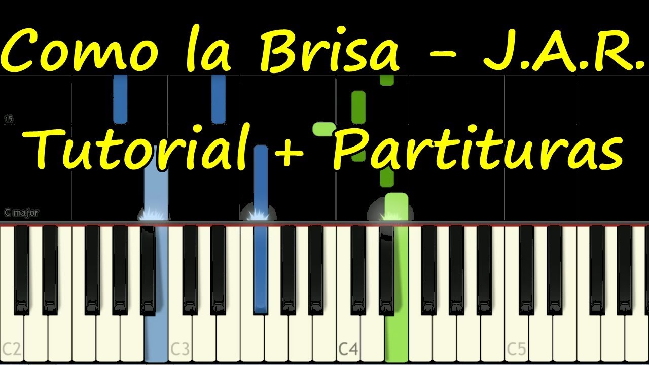 COMO LA BRISA Piano Tutorial Cover Facil + Partitura PDF Sheet Music Easy Midi