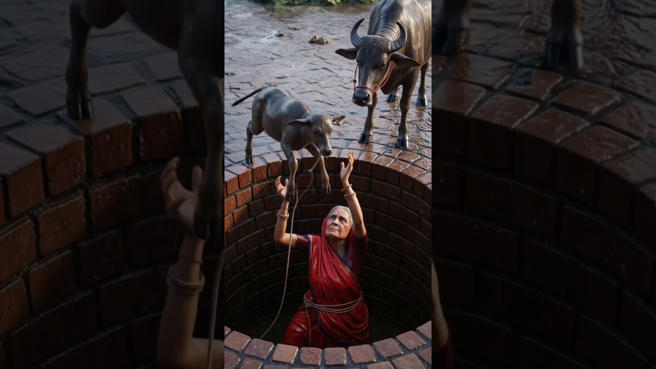 The Brave Grandma and the Buffalo Calf 🐃👵 | Heartwarming Story #shorts #ai #viral
