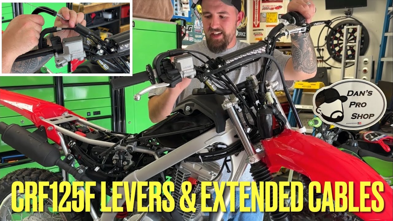 2025 Honda crf125f Extended cables and ASV levers install!