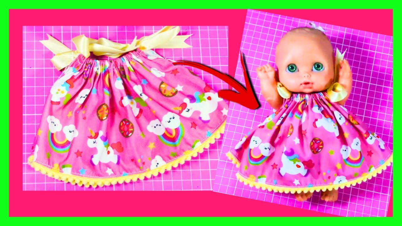 Como Fazer Vestido de Boneca | Costura Criativa Passo a Passo