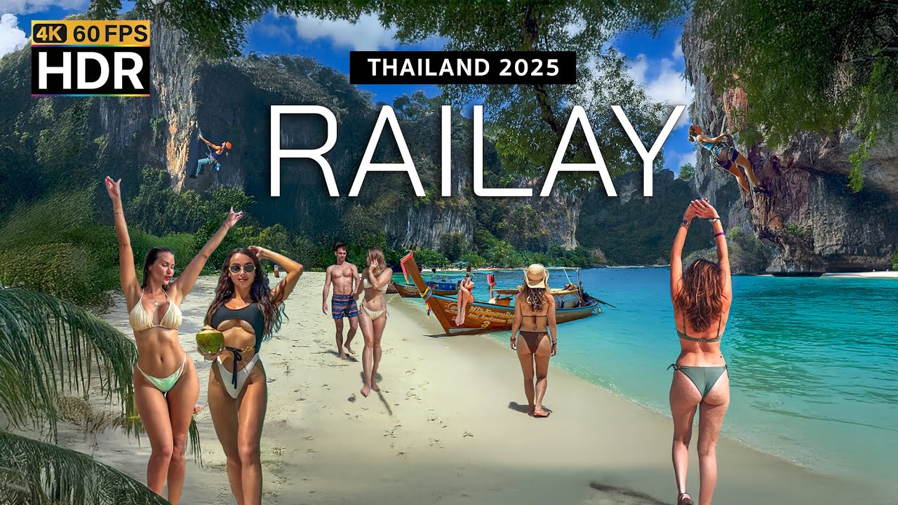 🇹🇭 4K HDR | Прогулка по пляжу Рейли в Краби | ЛУЧШЕЕ место в мире | Таиланд 2025