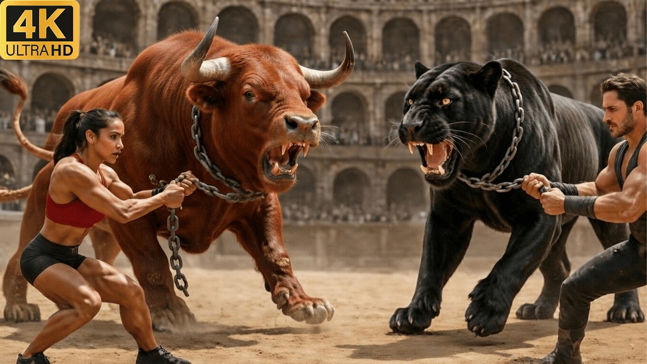 Red bull vs black panther | Arena Clash Animal Fight | Who Will Win?
