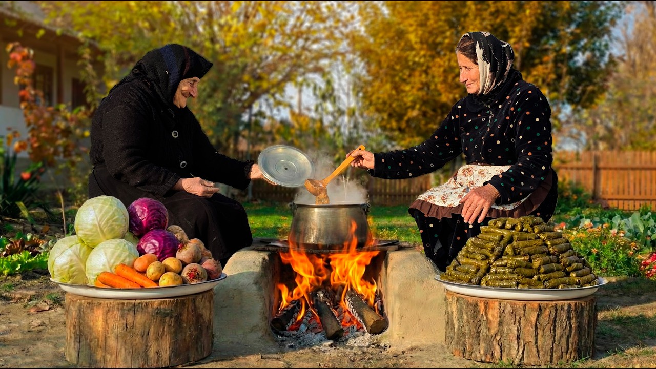 Комп  клипы 113Off-Grid Living Family / Traditional Cooking Silent Vlog / Eating Show Village Food