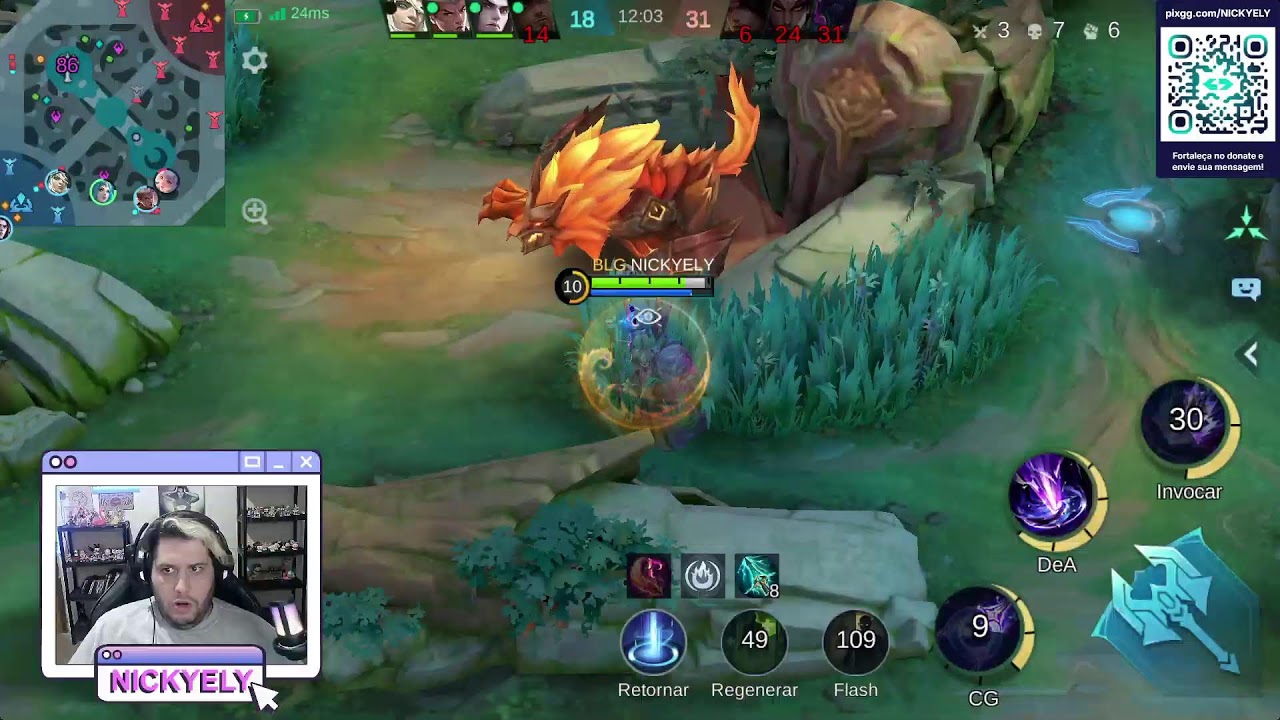 AO VIVO MOBILE LEGENDS BANG BANG (MLBB) - NICKYELY